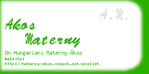 akos materny business card